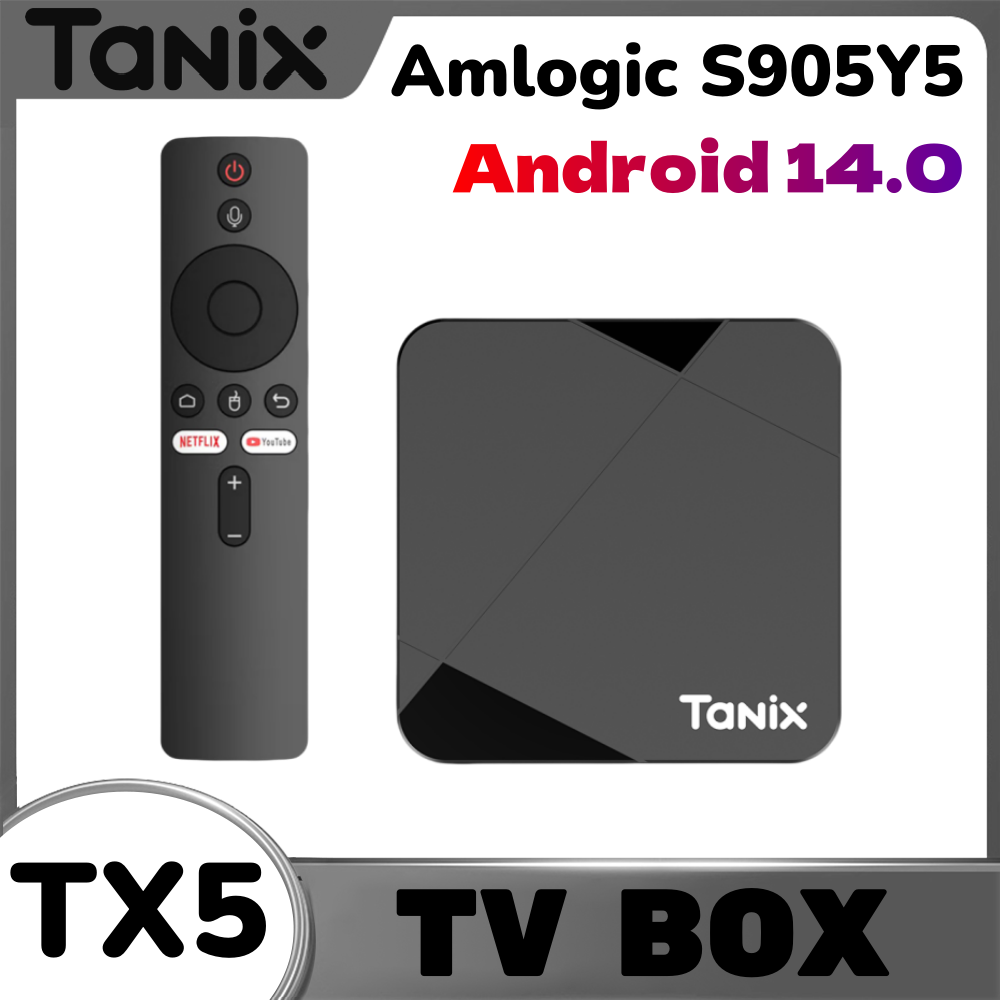 Home Cinema Media Player - Original Tanix TX5 Android14 TV Box
