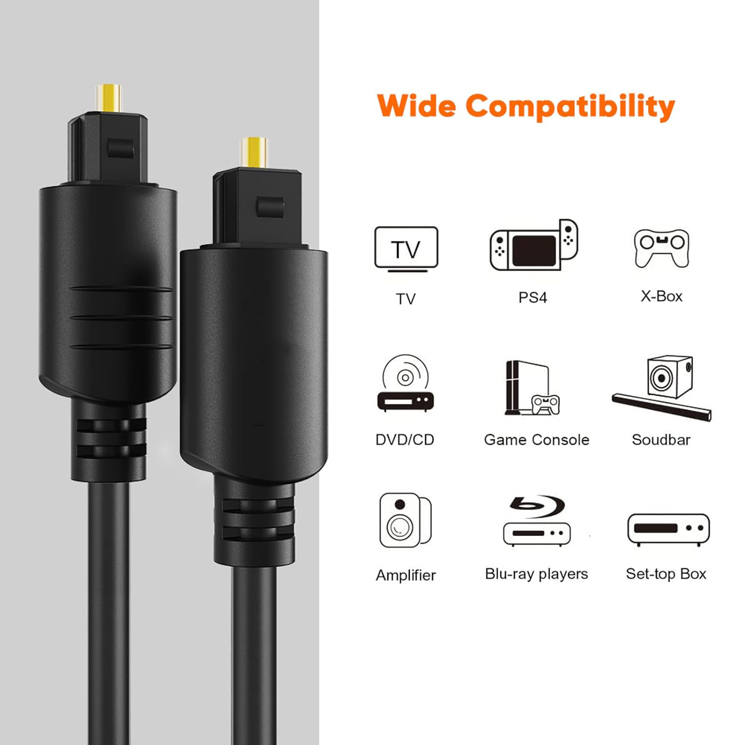 TOSLINK Optical Audio Cable, F - Home Cinema Cabasse ulasan dan harga